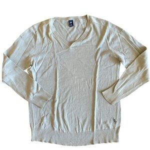Vintage GAP Beige V-Neck Sweater